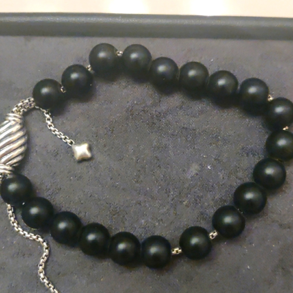 David Yurman Spiritual Beads Bracelet with Matte Onyx